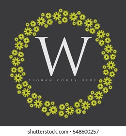 Creative Luxury Letter Logo; Simple and elegant floral design logo; Elegant linear luxury vector logo design