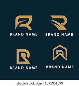 Creative Luxury Letter R Logo  Vector Icon Symbol