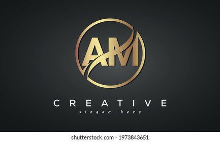 AM creative luxury logo design