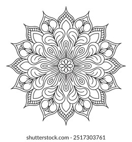 Criativo design de arte mandala de luxo com fundo branco	