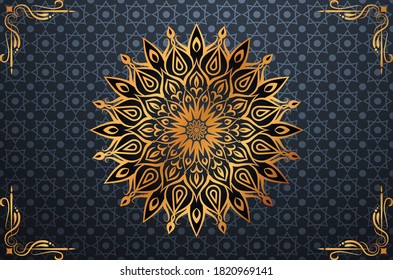 Diseño de fondo de Mandala de lujo creativo Vector completo editable EPS 10