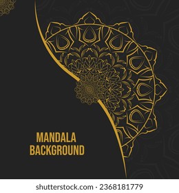 Plantilla de diseño de fondo de Mandala de lujo creativo.