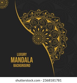 Creative Luxus-Mandala-Hintergrund-Design-Vorlage.