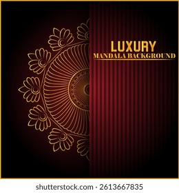 Creative luxury mandala background design vector ornamental mandala design art.Luxury pattern illustration. Luxury mandala elegant banner background
