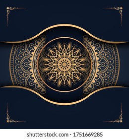 Creative luxury mandala background with golden arabesque decoration