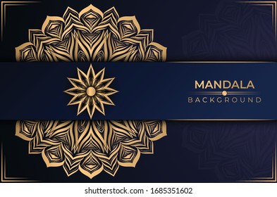 Gráfica de fondo de Mandala de lujo creativo