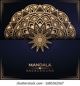 Gráfica de fondo de Mandala de lujo creativo