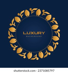 Creative luxury mandala design background in gold color.

