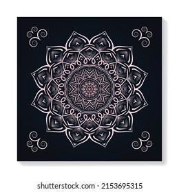 Plantilla de diseño de Mandala de lujo creativo