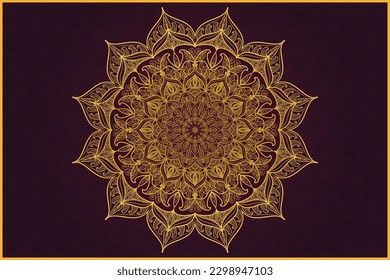 Creative luxury mandala with gold arabesque pattern background .Arabic Islamic  unique style mandala design. Decorative
mandala for frame, wedding card, invitation card etc. 
 