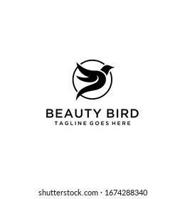 Creative luxury modern bird logo template vector icon