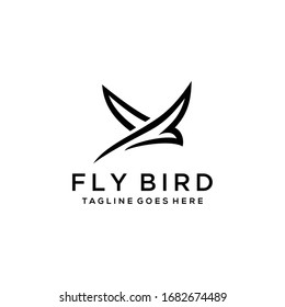 Creative luxury modern bird logo template vector icon