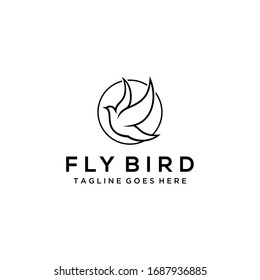 Creative luxury modern bird logo template vector icon