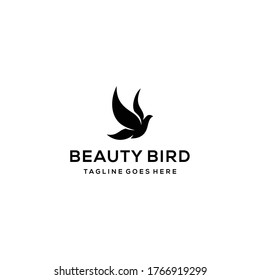 Creative luxury modern bird logo template vector icon