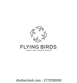 Creative luxury modern bird logo template vector icon