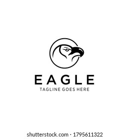 Creative luxury Modern Eagle head Logo Vector icon template