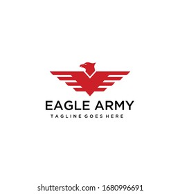 Creative luxury Modern Eagle Logo Vector icon template