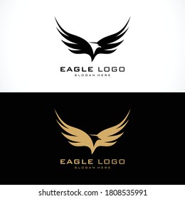 Creative luxury Modern Eagle Logo Vector icon template