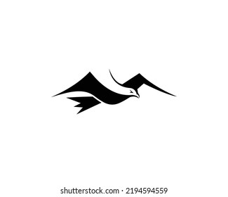 Creative luxury Modern Flying Bird Logo Design Vector Template.