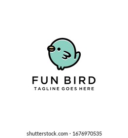 Creative luxury modern fun bird logo template vector icon.