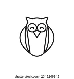 Creative luxury Modern owl bird education character Logo Vector icon template