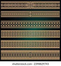 Creative luxury Ornamental border design for textile digital print.