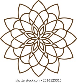 Fundo de design de mandala ornamental de luxo criativo em cor de ouro. Cartão de saudação decorativo. Design para convite, cartão de casamento, Diwali, página do livro de decoração.Coloring.