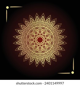 kreatives, luxuriöses Mandala-Musterdesign