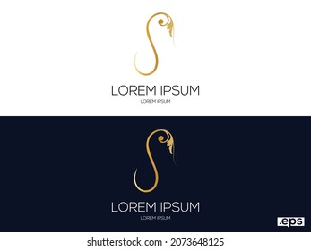 creative luxury s logo. luxury s logo gold vector design