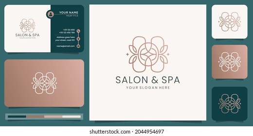 creative luxury salon and spa logo.abstract line style logo, decoration, luxury fashion, ornamental.