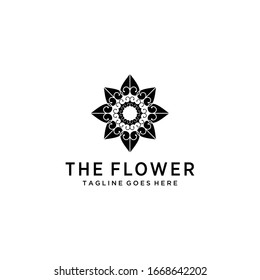 Ilustración del diseño del logotipo Artistic Lotus Flower de lujo creativo
