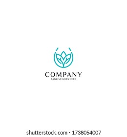 Ilustración del diseño del logotipo Artistic Lotus Flower de lujo creativo