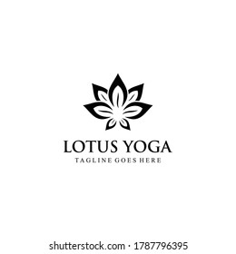 Creative luxury simple Artistic Lotus Flower logo design illustration