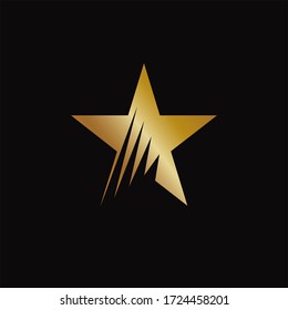 El lujo creativo de la plantilla de diseños de logotipo de estrella, los diseños de logotipo de Estrella Elegante