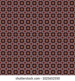 Creative, luxury style. Random geometric shapes seamless pattern in gray, brown and black colors. Geometrical simple vector art. Print card, cloth, shirts, dress, wrapper, cover.