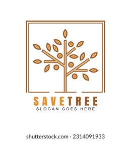 Plantilla de diseño de logotipo de árbol de lujo creativo.