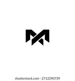 Emblema M creativo que combina líneas elegantes y tipografía atrevida para una identidad distintiva.