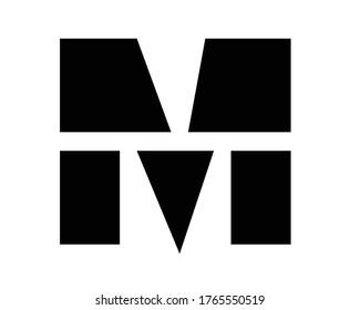 creative m initial and logo design