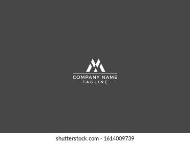 Creative M letter abstract, minimal logo design in vector editable file.
