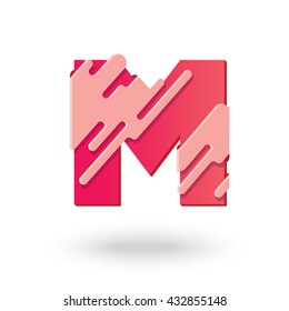 Creative M Letter design vector template. Abstract Editable Colorful Alphabet. Type Characters Logotype symbols.