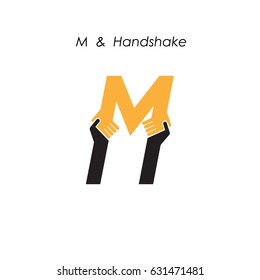 Creative M- letter icon abstract logo vector design.Business offer,partnership icon.Corporate business and industrial logotype symbol.Vector illustration