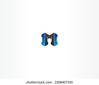 Diseño de logotipo de concepto de icono de letra M creativa