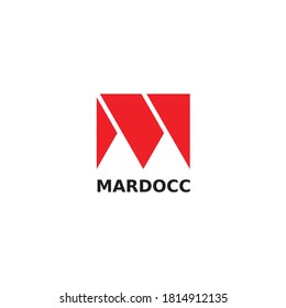 Creative M Letter illustration logo for financial company.