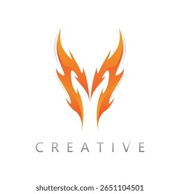 Creative M Letter Logo in Abstract Form for Startup and Company Identity