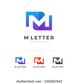 Creative M Letter Logo Design 