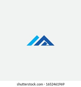 creative m letter logo design