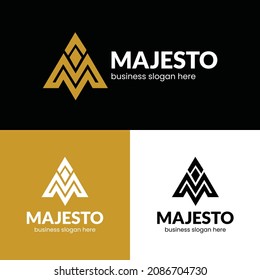 Diseño de logotipo de letras M creativas 