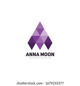 creative  A M letter logo template design