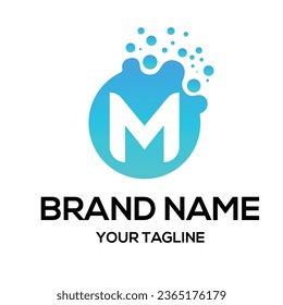 Diseño de plantilla de logotipo de letras M creativas