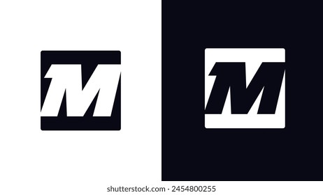 Creative M Letter Vector Logo Design as Typography. M Monogram Vector Sign. M Character Logotype Symbol. M Icon Design